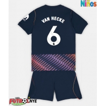 Camiseta Tottenham Hotspur Jan Paul van Hecke #6 Visitante Equipación para niños 2026-27 manga corta (+ pantalones cortos)